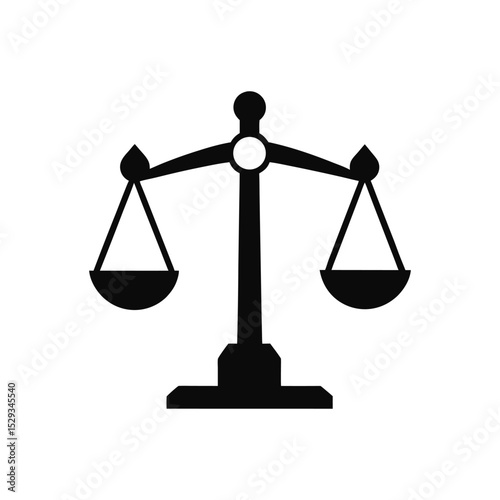 judge scale Silhouette vector icon