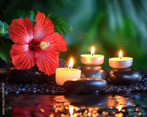 candles and flowers