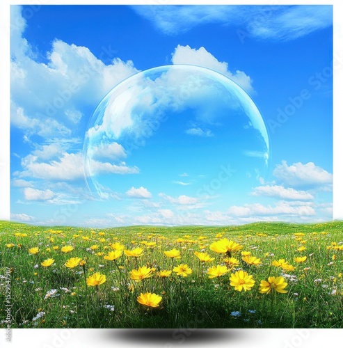 green grass and blue sky