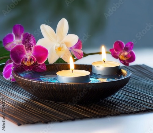 spa still life with orchid