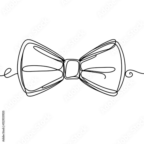 Bow tie illustration — Graduation style and classic detail