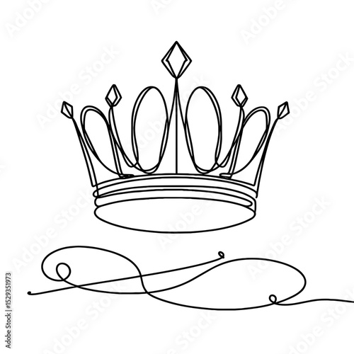 Elegant crown — Graduation queen or prom royalty symbol