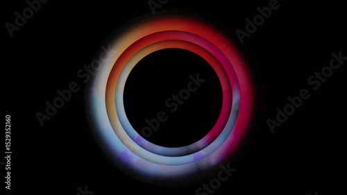 Magical abstract aura circular rotation frame overlay glowing swirl loop mystical energy ring rotating motion fantasy light effect for video editing 4k professional background