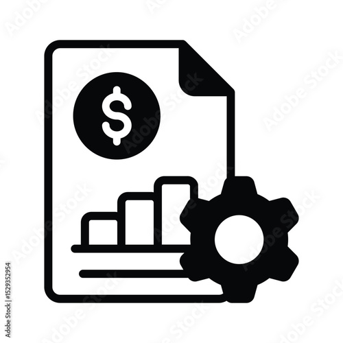 A solid style icon of financial maintenance work