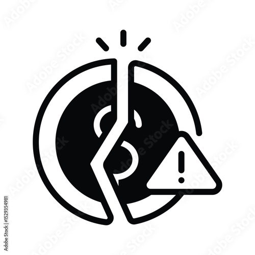 A filled style icon showing dollar loss symbol