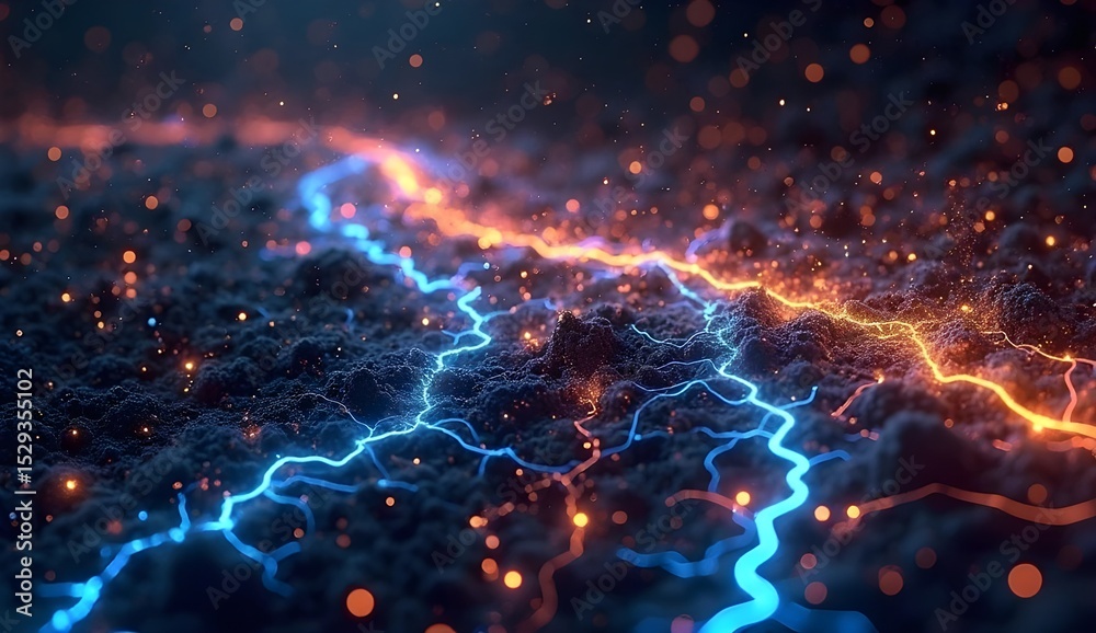 Obraz premium Digital Earth Energy Flow