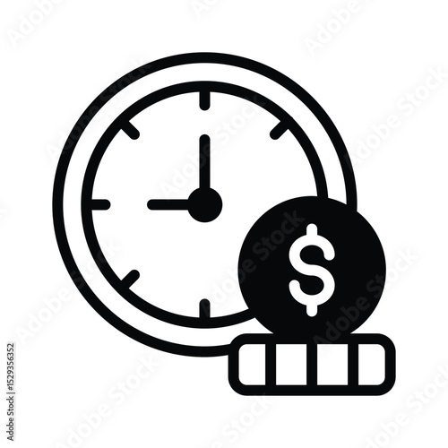 A glyph style icon showing scheduled instalments payment