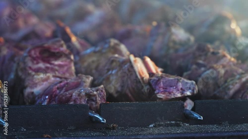 Lamb souvlaki grill at the Greek Glenti festival in Darwin.