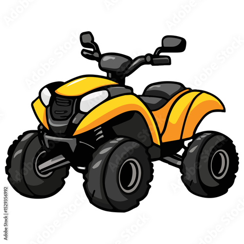Modern ATV Quad bike vector illustration, ATV Quad bike isolated vector icon design