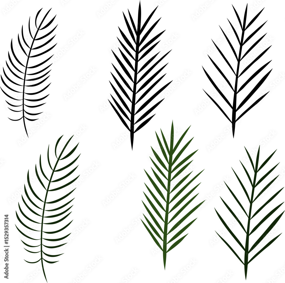 Christmas tree garlands isolated on transparent background. Vector graphic line ink illustration. for holiday banners, party posters, cards, headers.