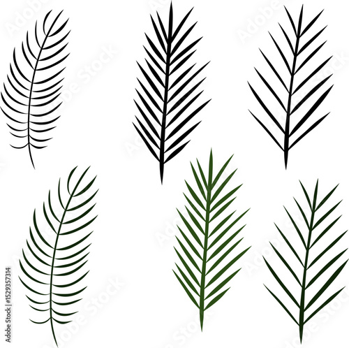 Christmas tree garlands isolated on transparent background. Vector graphic line ink illustration. for holiday banners, party posters, cards, headers.
