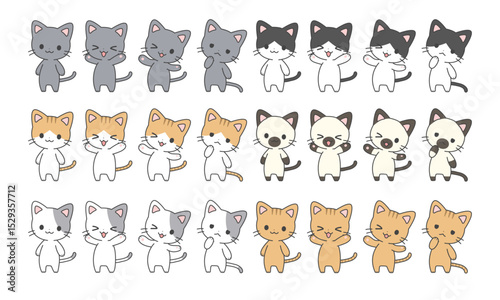 猫のイラストセット②
