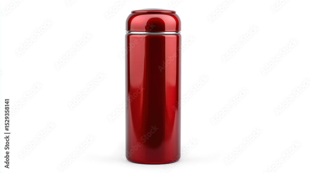 Obraz premium Red thermos bottle