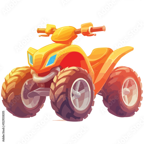 Modern ATV Quad bike vector illustration, ATV Quad bike isolated vector design