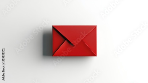 Red envelope on white background
