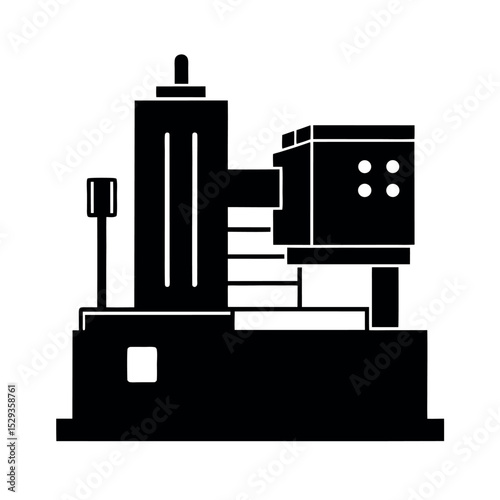 Horizontal Machining Center Vector Art