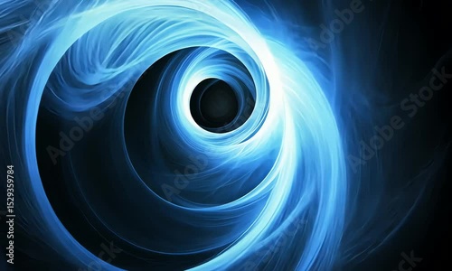 Abstract swirling design in shades of blue
