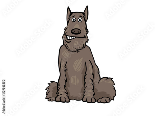 Animated Dog with a Goofy Expression Against a Black Background