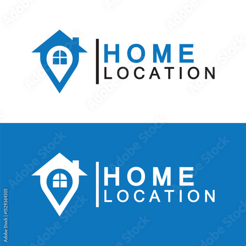 Home Location map pin logo design vector template. concept house combined with pin maps.