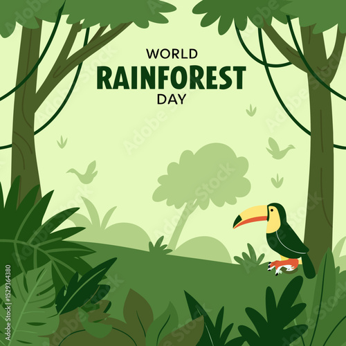 World Rainforest Day Vector Illustration Design