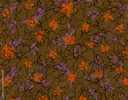 Floral Abstract Pattern: A captivating abstract pattern with organic shapes in muted hues, creating a modern and sophisticated floral design.