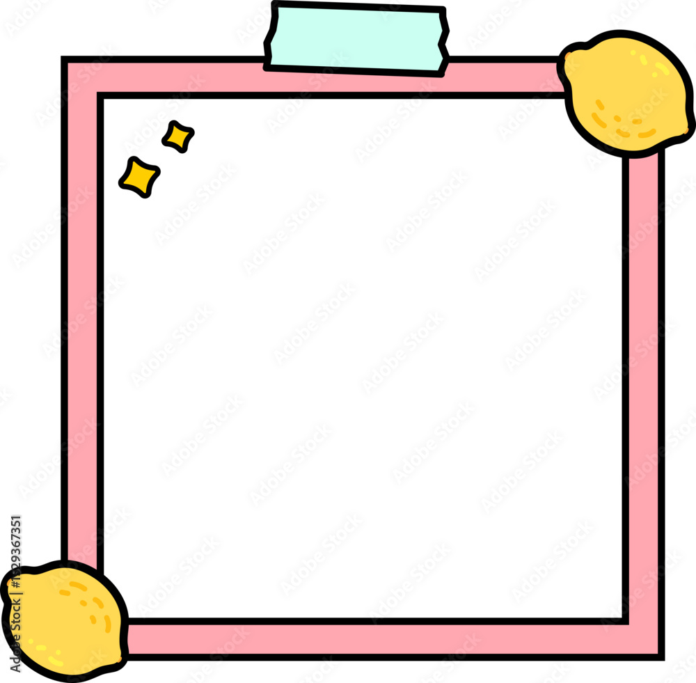 Obraz premium Cute Polaroid Photo Frame