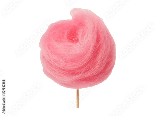 Tasty cotton candy on white background