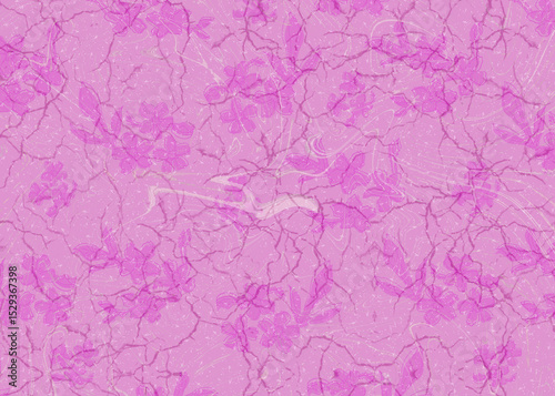 Pink Floral Pattern: Delicate pink floral branches create an intricate and elegant pattern, perfect for design projects needing a touch of feminine charm.