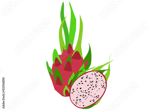 Vibrant Dragon Fruit Tropical Exotic Pitaya Fruit Healthy Food