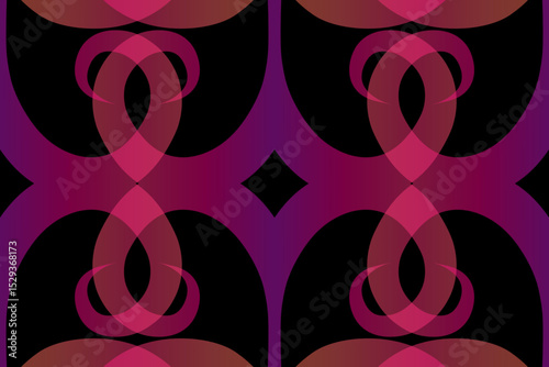 seamless mosaic Beautiful glow colour gradient flower line art pattern wallpaper ornament for commercial ads	