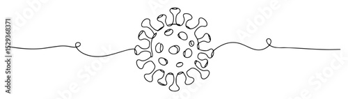 virus line art outline illustration