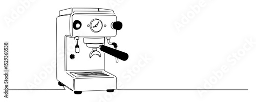 espresso machine line art icon