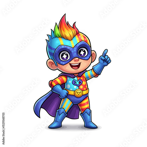 Superhero Baby in Blue Costume