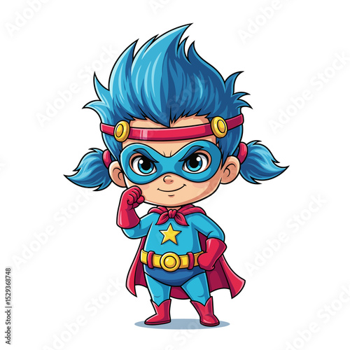 Superhero Baby in Blue Costume
