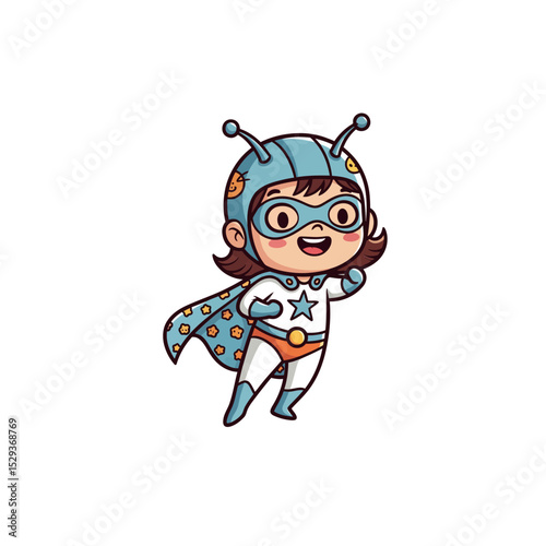 Superhero Baby in Blue Costume
