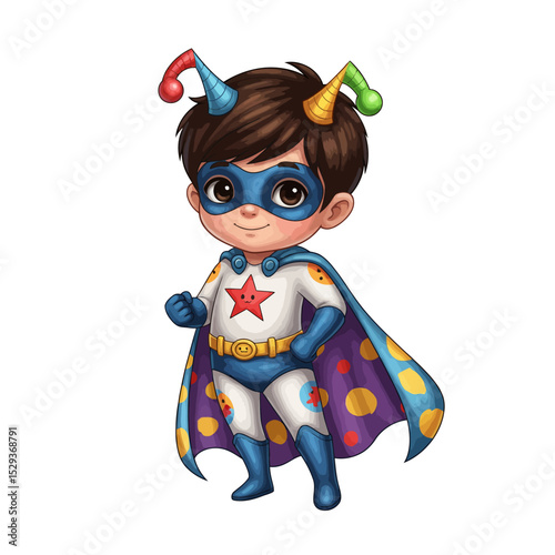 Superhero Baby in Blue Costume