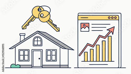 Real Estate Business and Property Management Vector Illustration