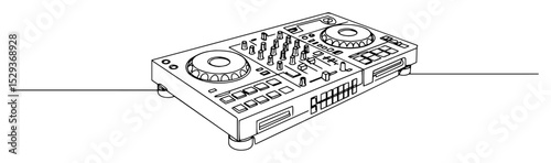 dj controller one line illustration
