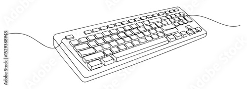 computer keyboard one line icon