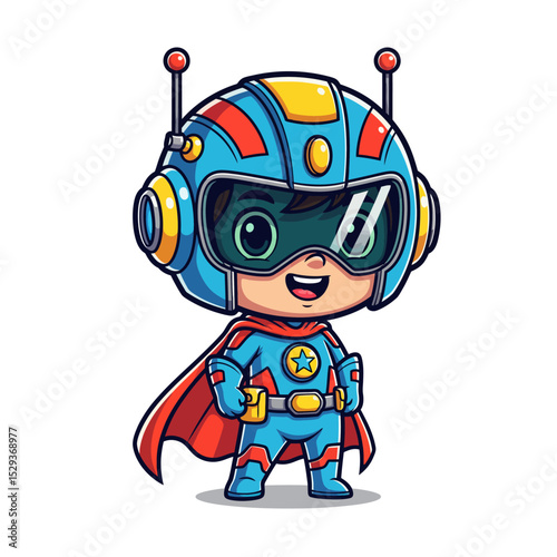 Superhero Baby in Blue Costume