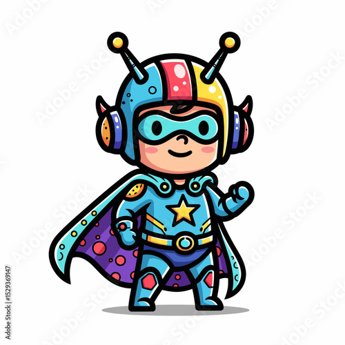 Superhero Baby in Blue Costume
