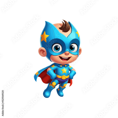 Superhero Baby in Blue Costume