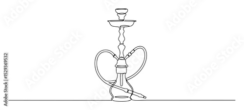 hookah one line minimal icon