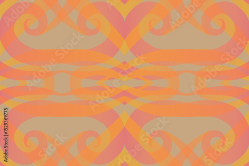 seamless mosaic Beautiful glow colour gradient flower line art pattern wallpaper ornament for commercial ads	