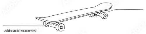 skateboard one line illustration