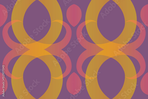 seamless mosaic Beautiful glow colour gradient flower line art pattern wallpaper ornament for commercial ads	