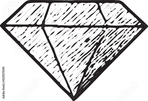 A diamond sketch, representing valuable NFTs or crypto assets, great for luxury digital collectible visuals
