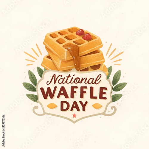 vector illustration of a chocolate bar, national waffle day, national waffle day photo, national waffle day logo design 