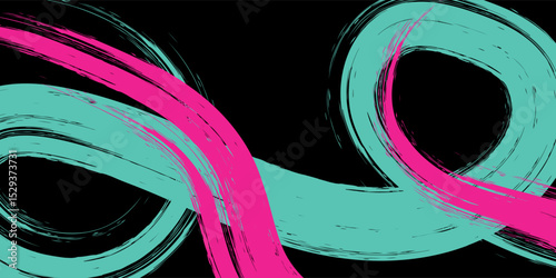 Abstract sporty lines pink blue green grunge car sticker wrap banner. vector