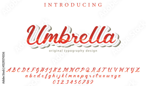 Umbrella Font – Stylish Script Typeface with Bold Modern Brush Lettering